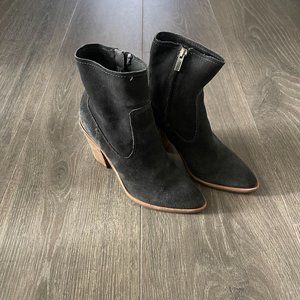 Women's Gray Suede Booties (Size 8.5)